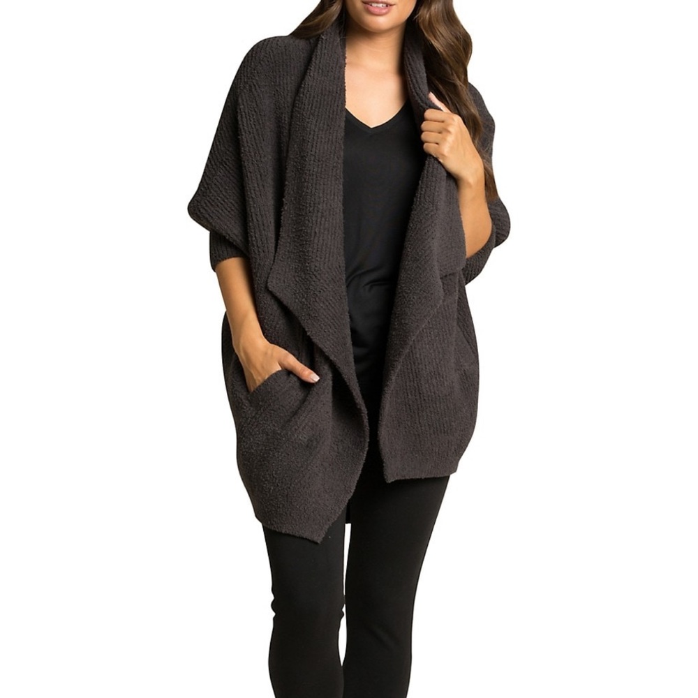 Barefoot Dreams cozychic chevron ribbed cardigan size l/xl